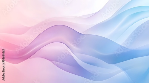 Soft Abstract Gradient Waves in Pastel Pink, Purple, and Blue, Creating a Calm and Serene Visual Experience.