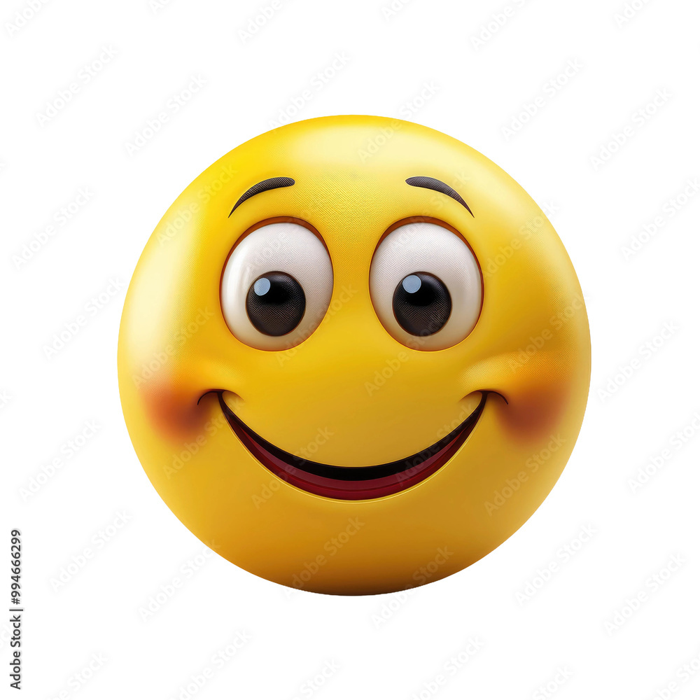 Fototapeta premium Smiling yellow emoji