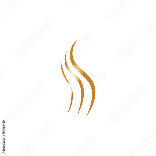 hair wave logo icon vector illustration