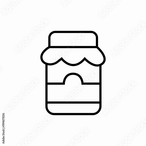 tasty jam jar icon sign vector