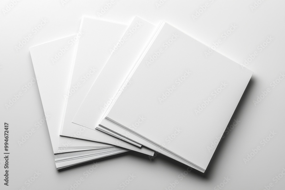 Blank A4 Stacked Paper Mockup isolated created with Generative AI Blank A4 Stacked Paper Mockup isolated created with Generative AI