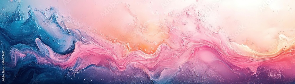 A mesmerizing abstract background featuring flowing colors of blue, pink, and orange, creating a dreamy and tranquil atmosphere. A mesmerizing abstract background featuring flowing colors of blue, pink, and orange, creating a dreamy and tranquil atmosphere.