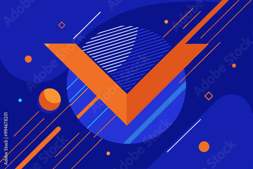 Abstract colorful orange curve background