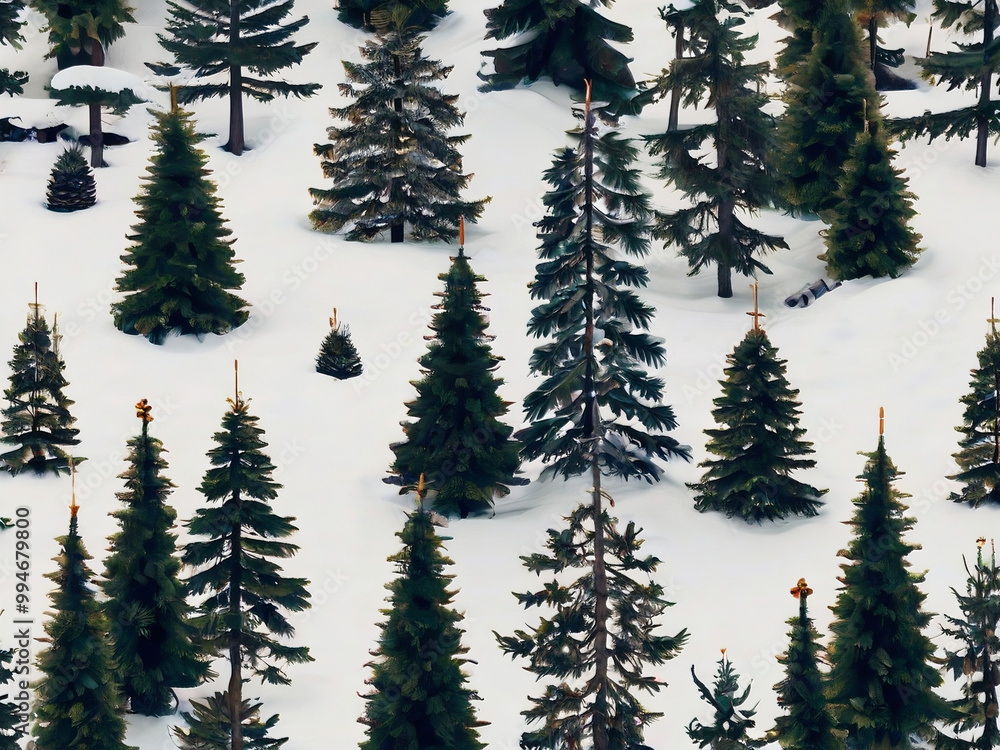Fototapeta premium Trees in the Snow