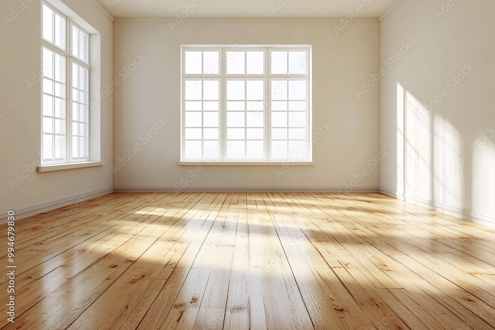 empty room with wooden floor and window empty room with wooden floor and window
