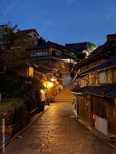 Old Kyoto street at night