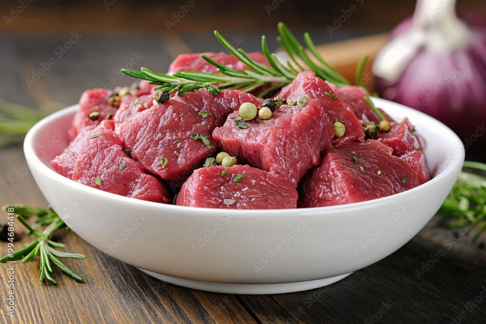 raw minced meat in a bowl raw minced meat in a bowl