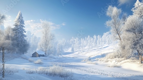 Wallpaper Mural A winter wonderland sparkles in sunlight, perfect for a Merry Christmas and Happy New Year! Torontodigital.ca