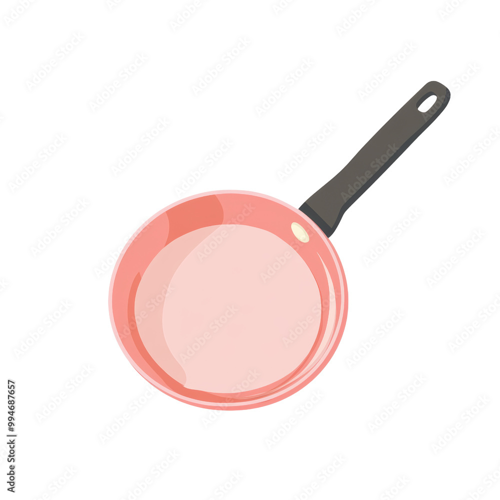 Pink frying pan, white isolated background transparent background. Pink frying pan, white isolated background transparent background.
