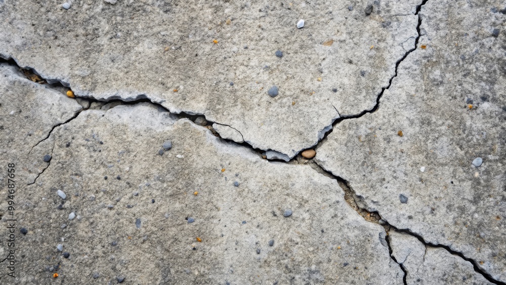 Fototapeta premium Large crack running through a dry earth surface