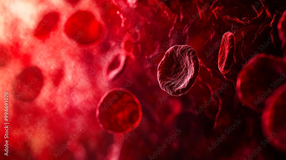 Fototapeta premium Red Blood Cells in Motion