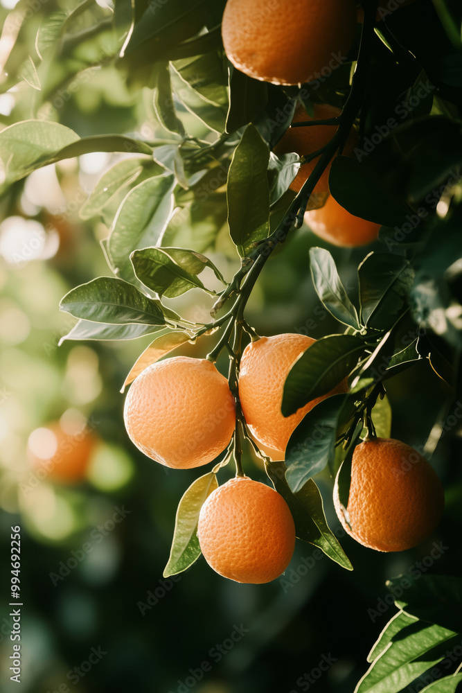 Bright ripe tangerines on a branch. Bright ripe tangerines on a branch.