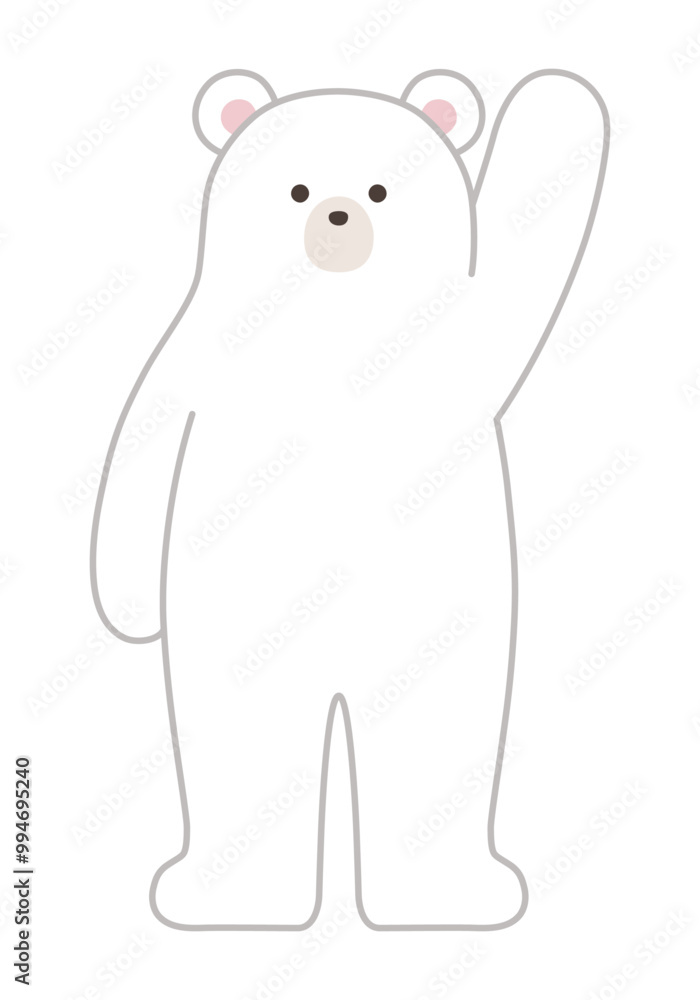 かわいい白熊のベクターイラスト。シロクマ、ホッキョクグマ かわいい白熊のベクターイラスト。シロクマ、ホッキョクグマ