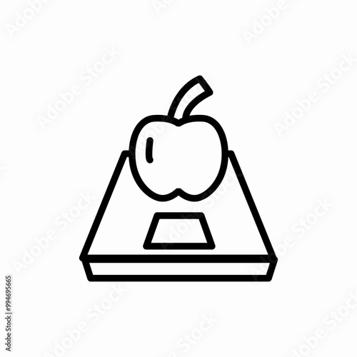 measure the weight of food icon sign vector