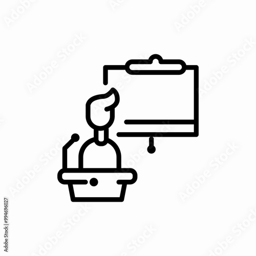 user presentation icon sign vector