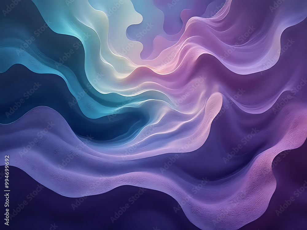 Surrealist Abstract Background with Swirling Forms in Purple and Teal Surrealist Abstract Background with Swirling Forms in Purple and Teal