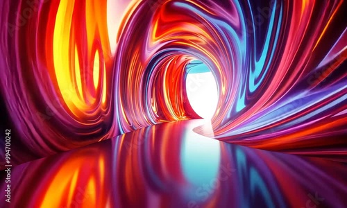 Abstract Tunnel of Colors