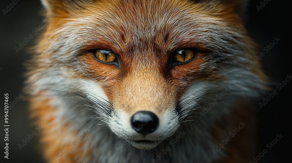 Intense Close-Up Portrait of a Red Fox Intense Close-Up Portrait of a Red Fox