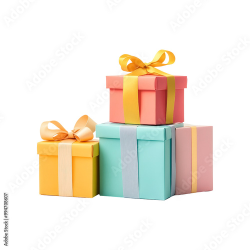 Colorful Gift Boxes with Bows