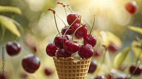 cherries in a basket