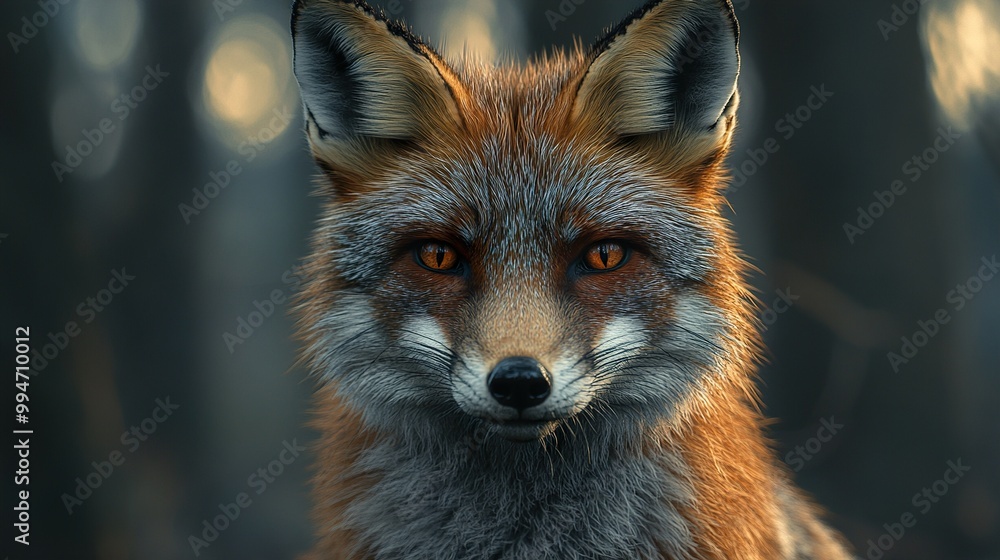 Red Fox Portrait: A Close-Up Look at a Wild Animal Red Fox Portrait: A Close-Up Look at a Wild Animal