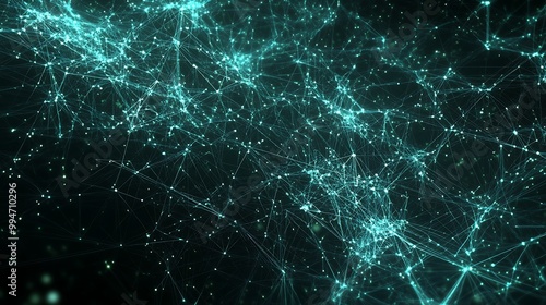 Blue and Green Abstract Technology Background for Creative Visual Solutions