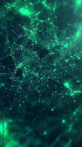 Abstract Blue and Green Technology Background for Modern Digital Designs