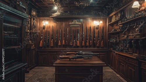 Vintage Gun Room Interior