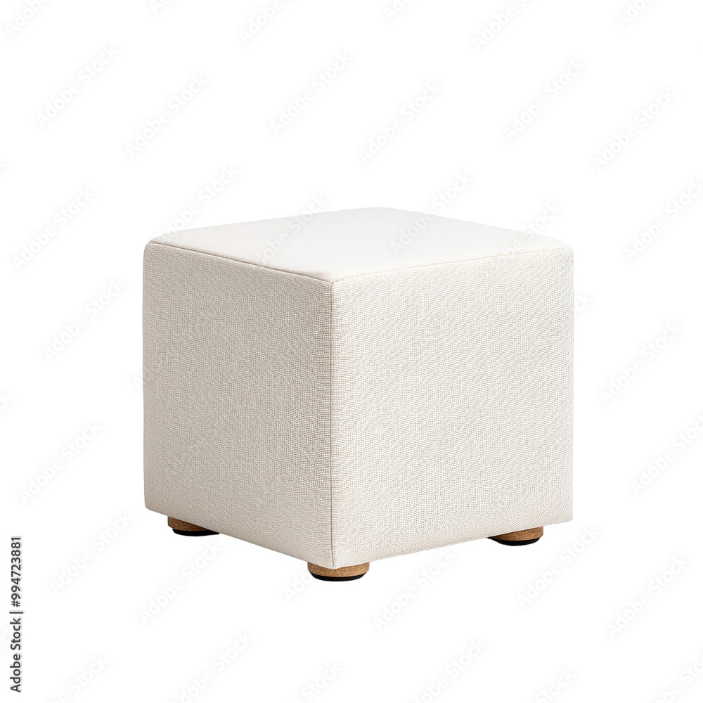 Fototapeta premium White Square Ottoman