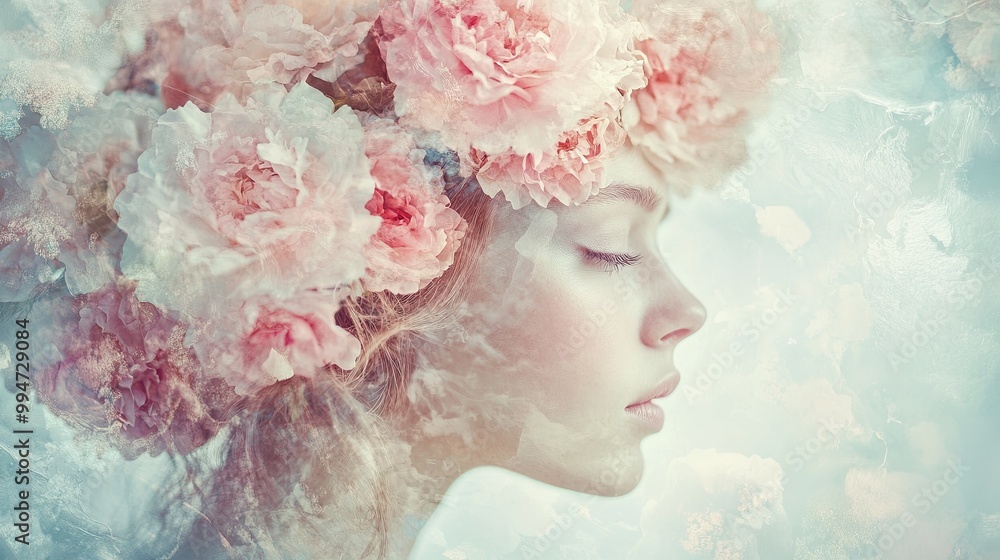 Ethereal Beauty with Flowers