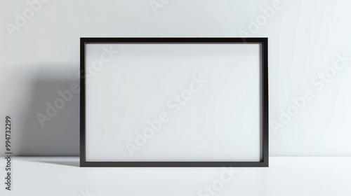 blank photo frame on the wall