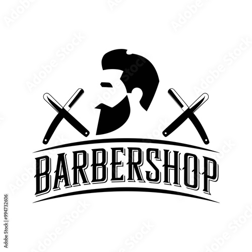 Barbershop logo templates. Vector illustration