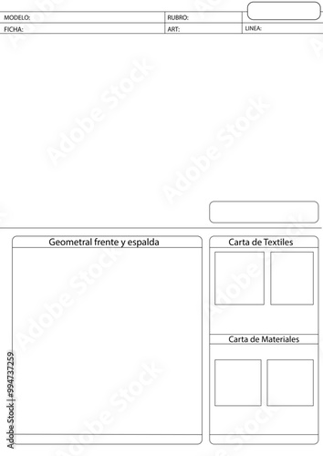 Modelo de ficha técnica indumentaria