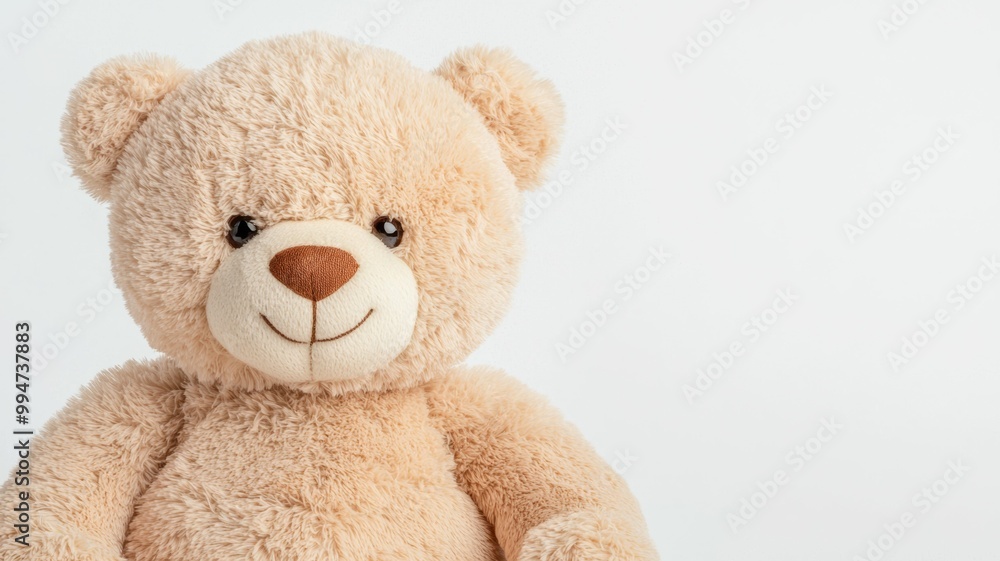 A teddy bear with a smile on its face A teddy bear with a smile on its face