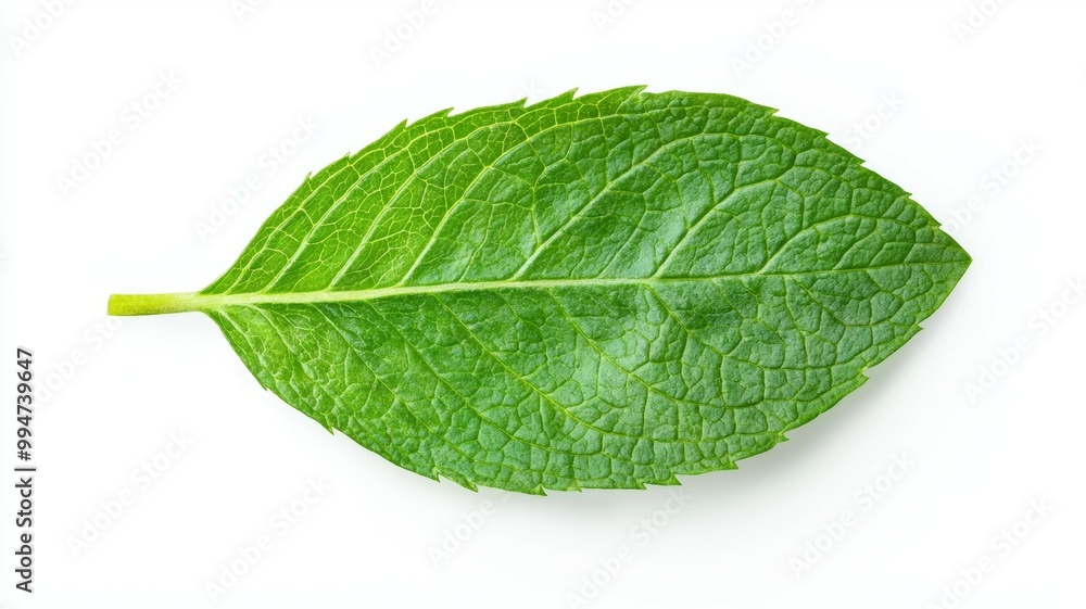 A leaf of a plant is shown in its natural form A leaf of a plant is shown in its natural form