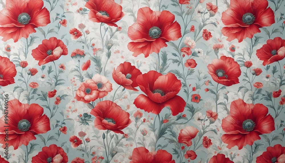 Fototapeta premium Wallpaper Hintergrund Klatschmohn