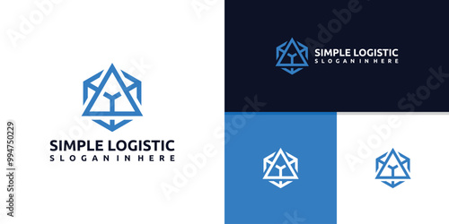 logo design logistics, shipping, order, package, direction, arrow, logo design vector, symbol, template, idea, inspiration