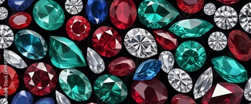 Collection of Gemstones - Diamonds, Emeralds, Rubies