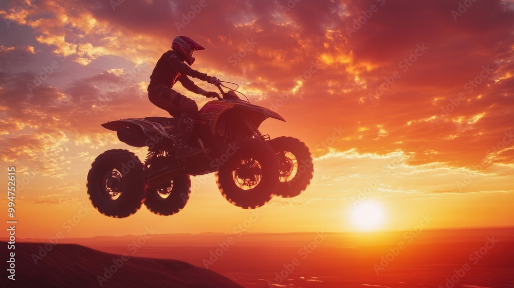Fototapeta premium Sunset ATV Adventure