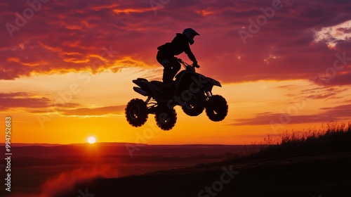 ATV Jump at Sunset