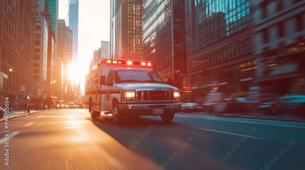 Fototapeta premium Emergency Response in Urban Setting