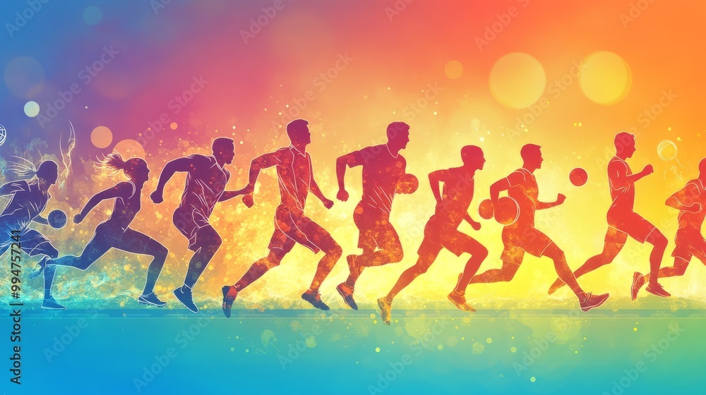 Dynamic Running Silhouettes Dynamic Running Silhouettes