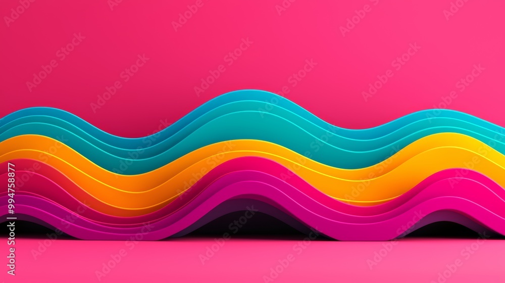 Vibrant 3D Abstract Growth Graph Visualization Vibrant 3D Abstract Growth Graph Visualization