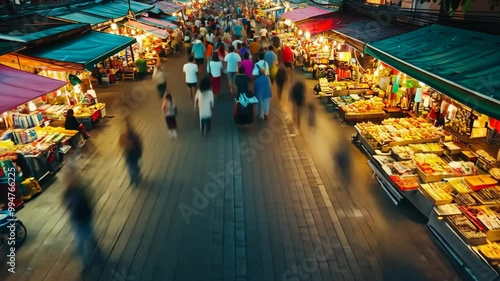 Wallpaper Mural Street Festivities: Time-Lapse of Local Market Buzz Torontodigital.ca