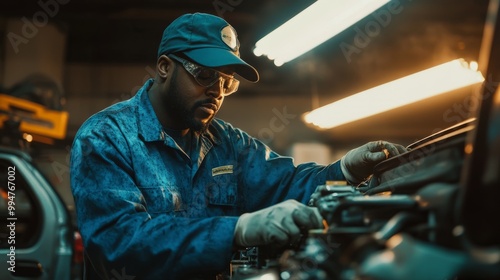 Auto Mechanic at Work