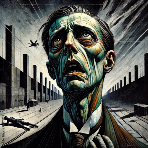 Ilustracion hombre desgarrado