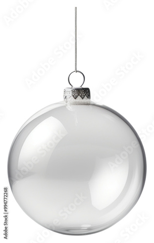 Christmas ball hanging glass transparent.