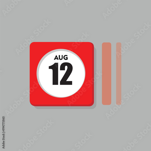 calender icon, 12 august icon