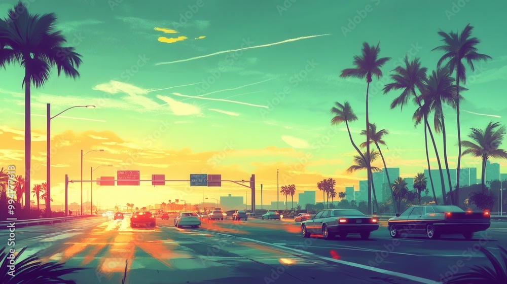 Fototapeta premium Sunset Drive