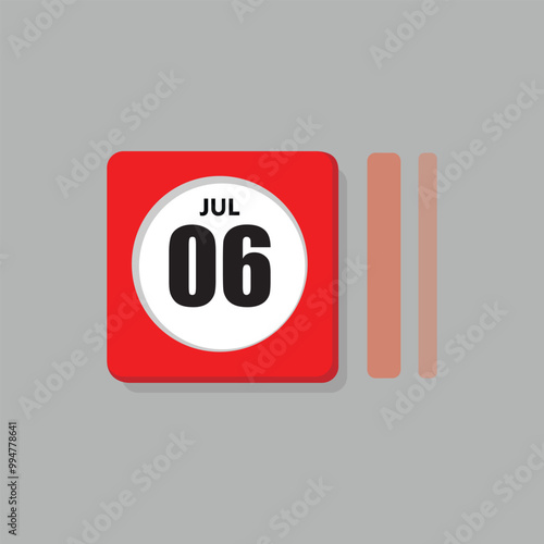 calender icon, 06 july icon